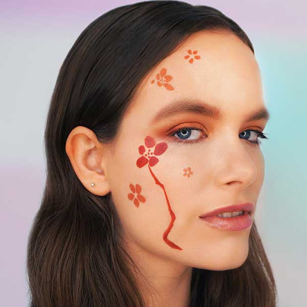 Cherry Blossom Makeup Stencil detail