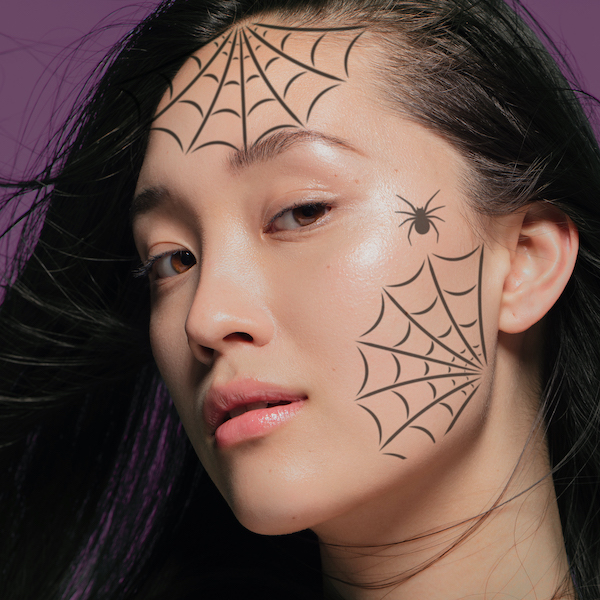 Spiderweb & Spider Makeup Stencil detail