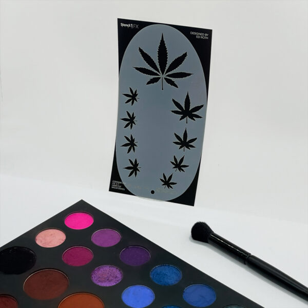 maryjne pot leaf stencil for makeup