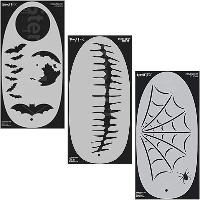Bats & Moon + Skull Mouth + Spider