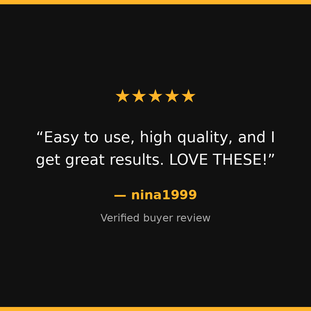 Five-star customer review of Stencil1FX makeup stencils