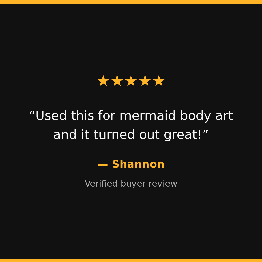 Five-star customer review of Stencil1FX makeup stencils